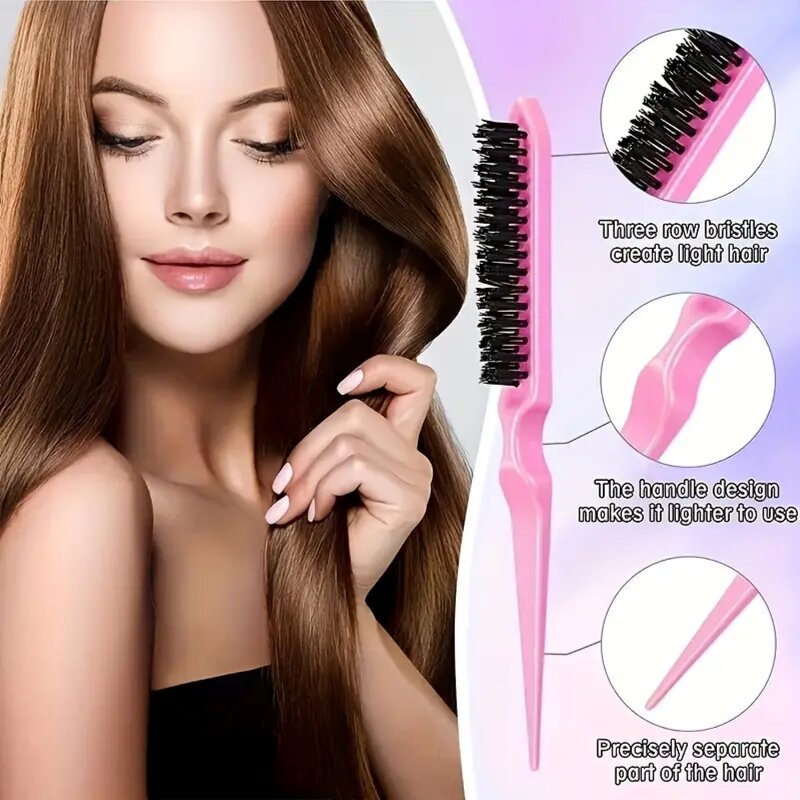 Hairbrush and Comb Set Manufacturer - 12pcs Complete Styling with Spray Bottle Detangling Edge & Rat Tail Combs Scalp Massager