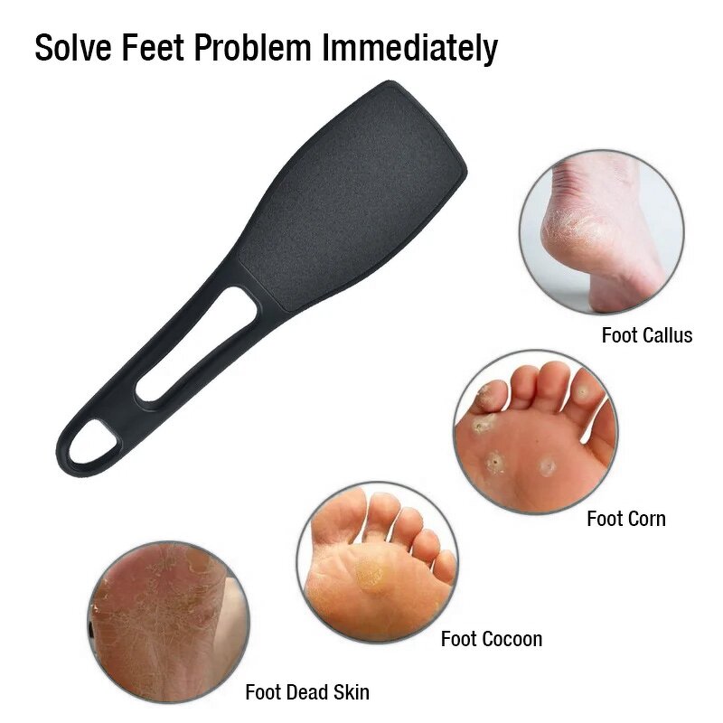 Foot File Manufacturer - Plastic Handle Pedicure Sandpaper for Dead Rough Skin Staple Remover