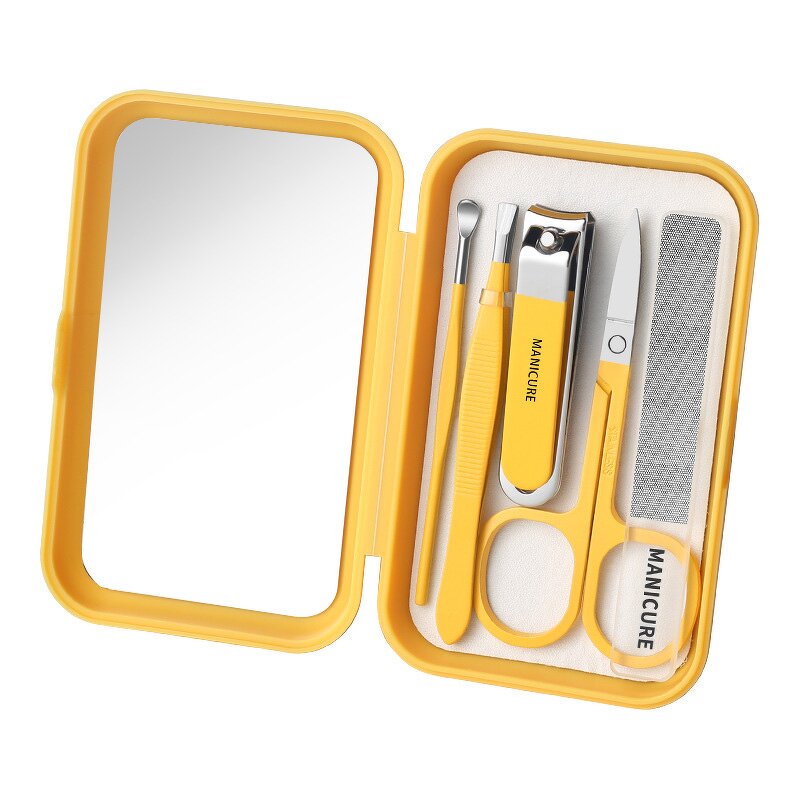 Manicure Cutter Kit Manufacturer - New Ebt 5 in 1 Professional Stainless Steel Right-handed Beauty Care Set