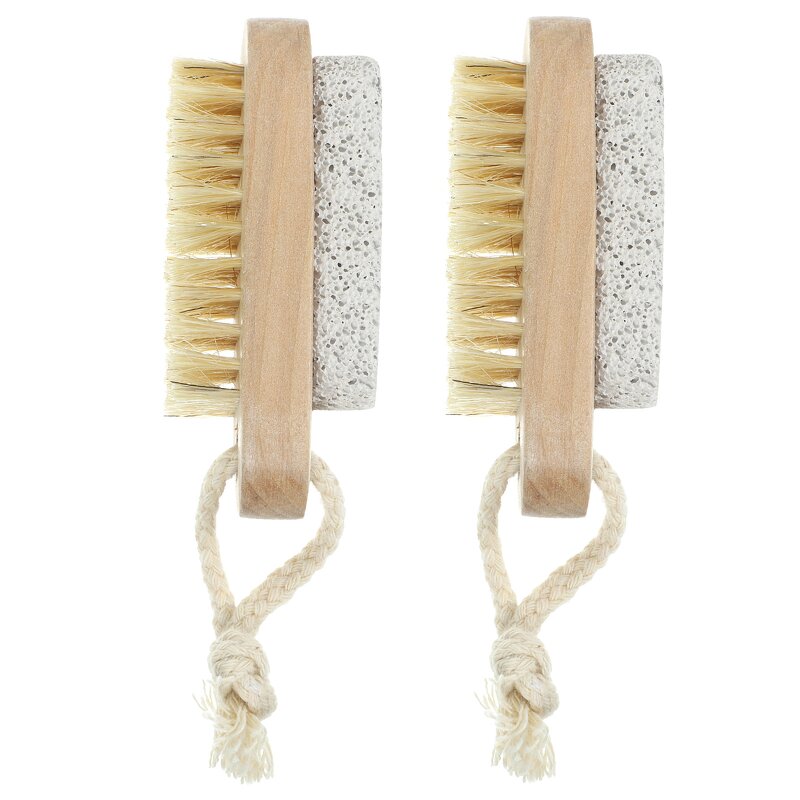 Bath Brush Manufacturer - Spa Tool Wooden with Pumice Stone for Foot Massage