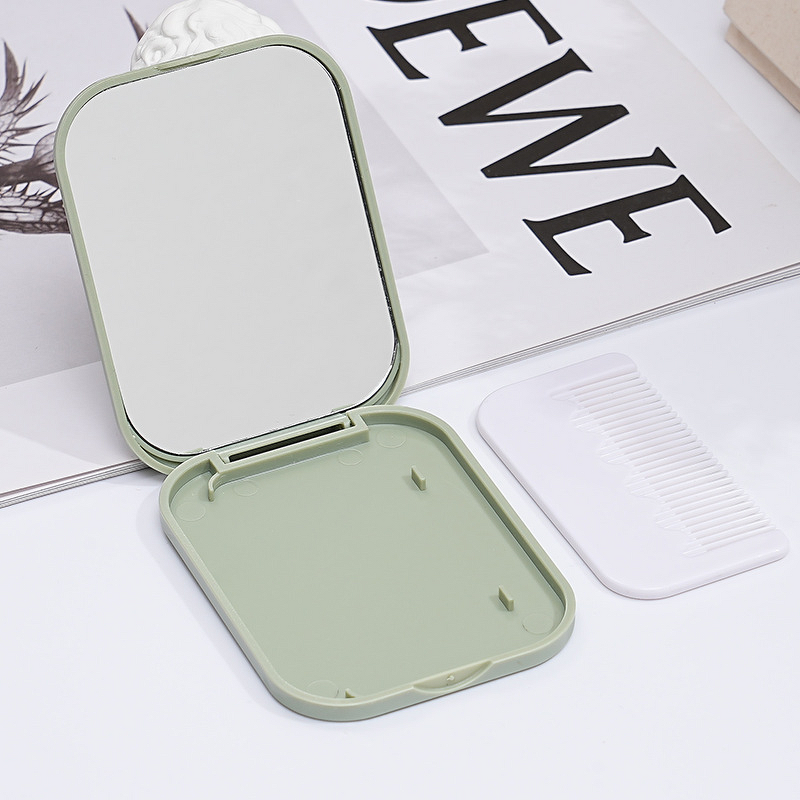 Comb Mirror Set Manufacturer - Candy Color Anti Static 2 in 1 Handheld Portable Folding Compact Pocket for Travel