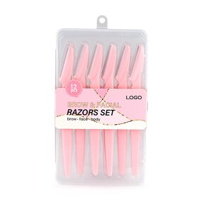 Facial Razor Manufacturer - 12pcs Custom Package Women Men Face Hair Removers Dermaplaning Blades Colorful with Cover