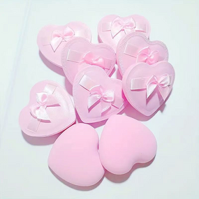 Makeup Sponge Manufacturer - Heart Bow Dry & Wet Cotton Candy Air Cushion Powder Foundation BB Cream Puffs