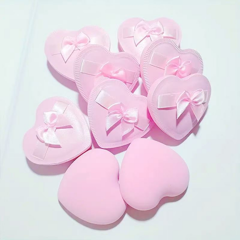 Makeup Sponge Manufacturer - Heart Bow Dry & Wet Cotton Candy Air Cushion Powder Foundation BB Cream Puffs