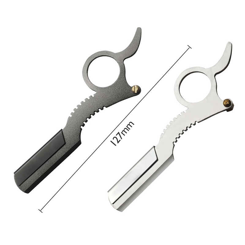 Razor Holder Manufacturer - Professional Barber Finger Colorful Stainless Steel Mini Folding Edge Shaving