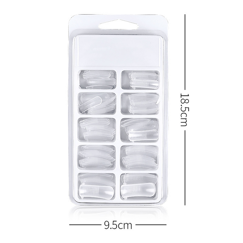 Nail Extension Tips Manufacturer - Crystal Gel Finger Plastic 100 Pieces No Paper Tray Reusable