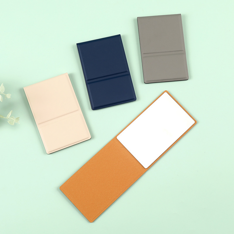 Cosmetic Mirror Manufacturer - Wholesale Personalized Double Sided Hand Held Stainless Steel Portable Foldable with PU Bag