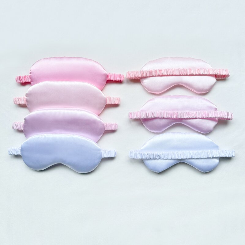 Sleep Mask Manufacturer - Custom Logo Satin Silk Eye Cover Soft Blindfold Elastic Strap for Women Men Travel