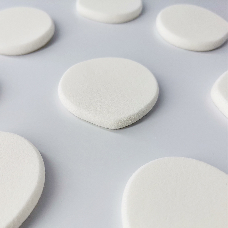 Makeup Sponge Puff Manufacturer - Wet&Dry Dual-use Beige White SBR Round/Square Foundation Facial Cosmetic