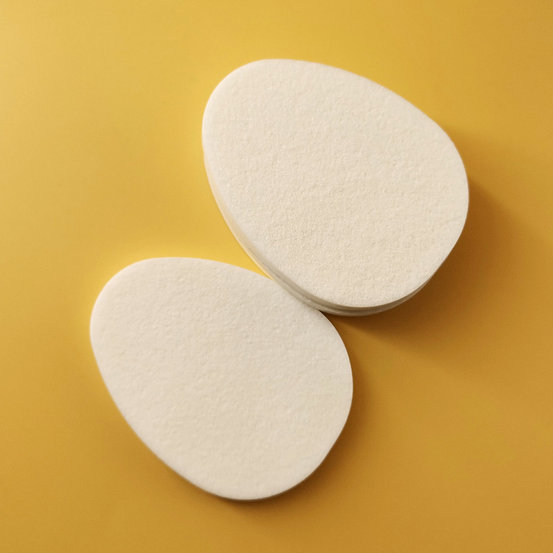 Cosmetic Puff Manufacturer - Factory Wholesale Disposable White Latex Flat Round Foundation Blending Facial BB Cream