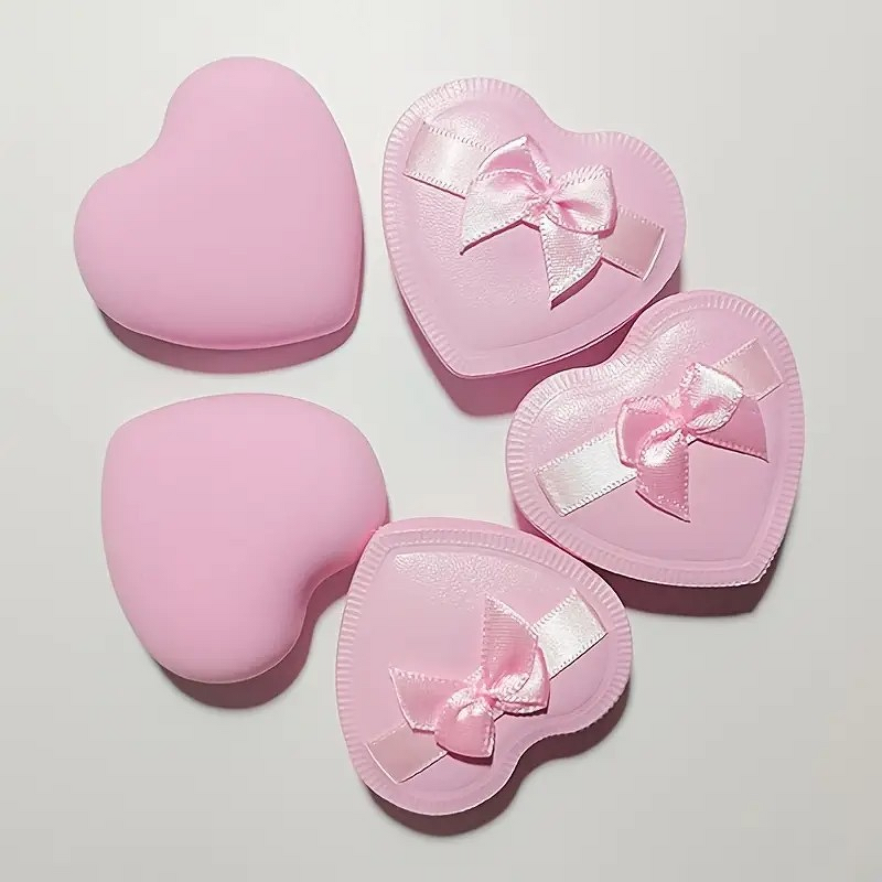 Makeup Sponge Manufacturer - Heart Bow Dry & Wet Cotton Candy Air Cushion Powder Foundation BB Cream Puffs