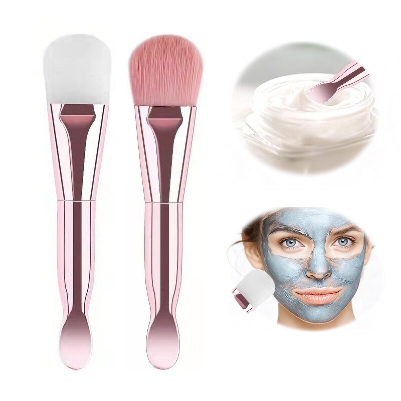 Makeup Brush Manufacturer - Dual-Ended Luxury Vegan Pink Handle Single Face Masking for Foundation Wholesale