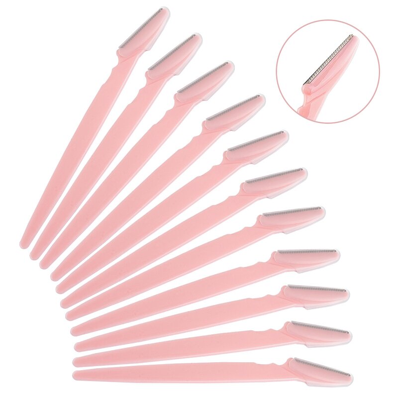 Facial Razor Manufacturer - 12pcs Custom Package Women Men Face Hair Removers Dermaplaning Blades Colorful with Cover