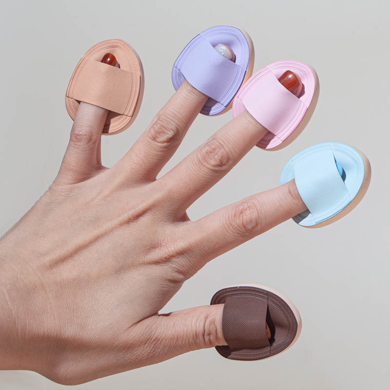 Finger Powder Puff Manufacturer - Dry Wet Dual-use Hydrophilic Non-Latex Marshmallow Thumb Mini Air Cushion Foundation Sponge