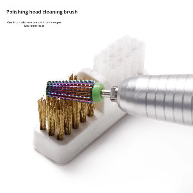 Nail Drill Brush Manufacturer - Cleaning Nail Polish Remover Dust Dual-use Stainless Steel Wire Electric Grinder