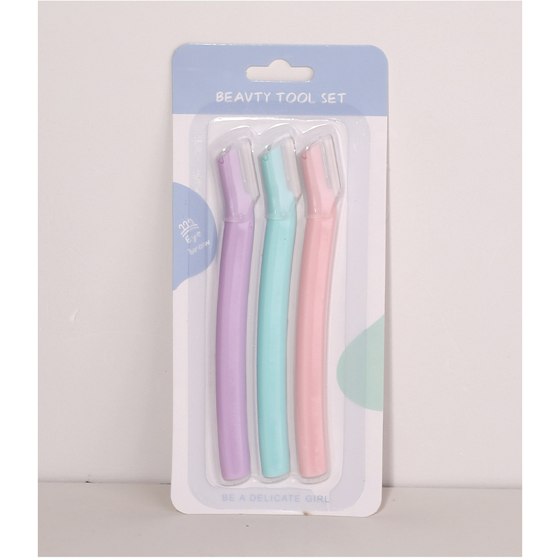 Dermaplaning Tool Set Manufacturer - OEM 3-Pack Eco-Friendly Women's Facial Hair Remover Razor for Eyebrow Shaping