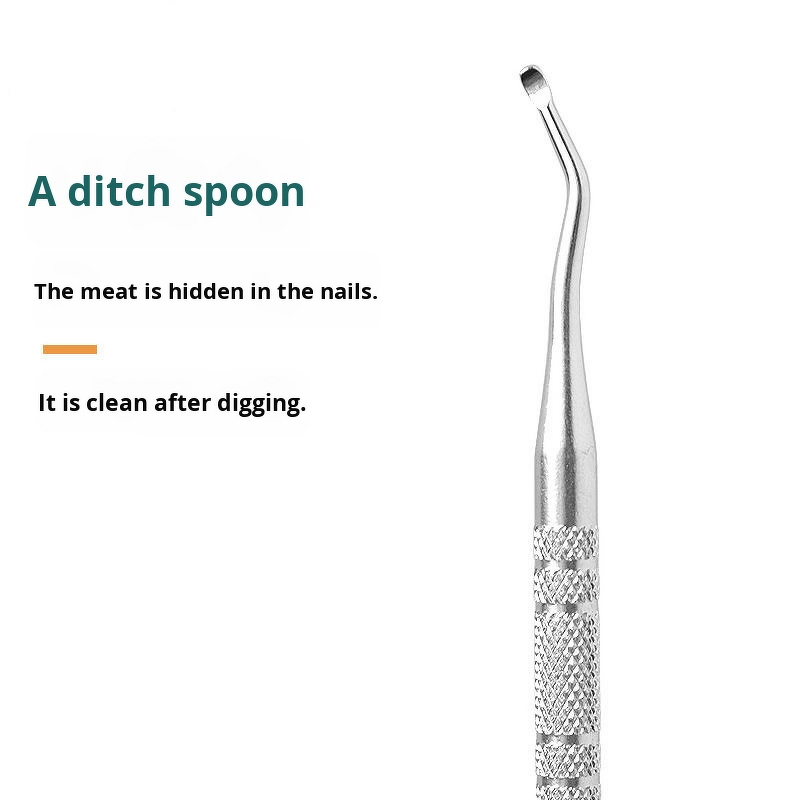 Nail Picker Set Manufacturer - Stainless Steel Double-Headed Ingrown Finger Spoon 3-Piece Eco-friendly Portable