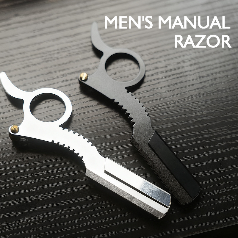Razor Holder Manufacturer - Professional Barber Finger Colorful Stainless Steel Mini Folding Edge Shaving