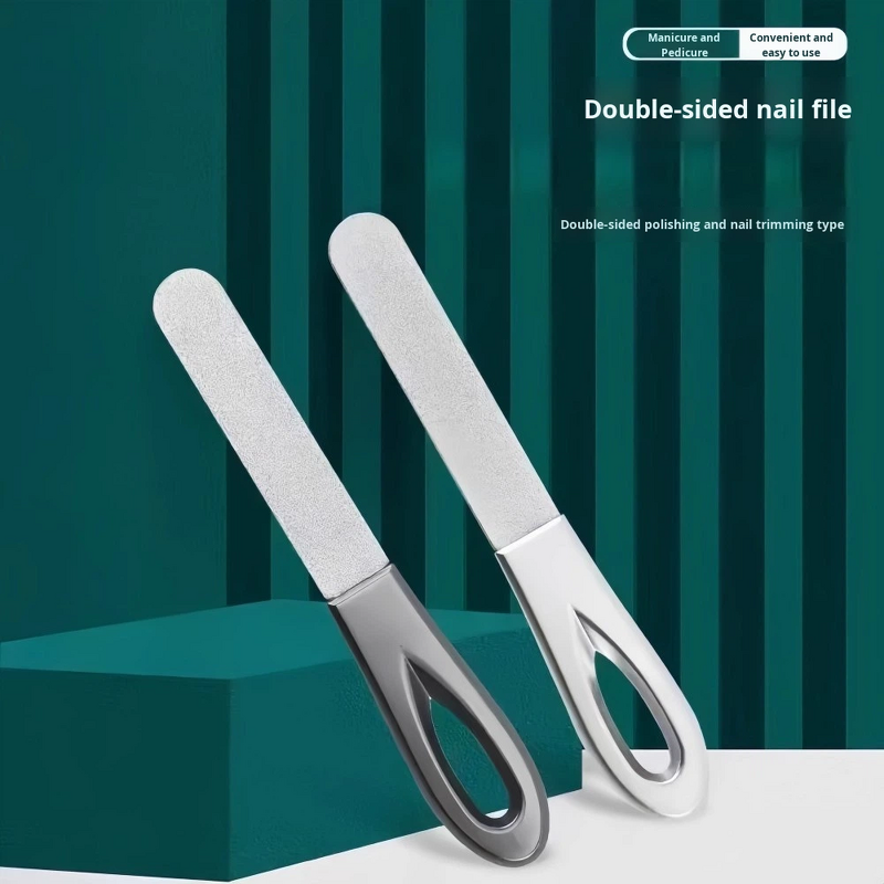 Nail File Manufacturer - Double-Sided Stainless Steel Straight Pattern for Polishing & Shaping