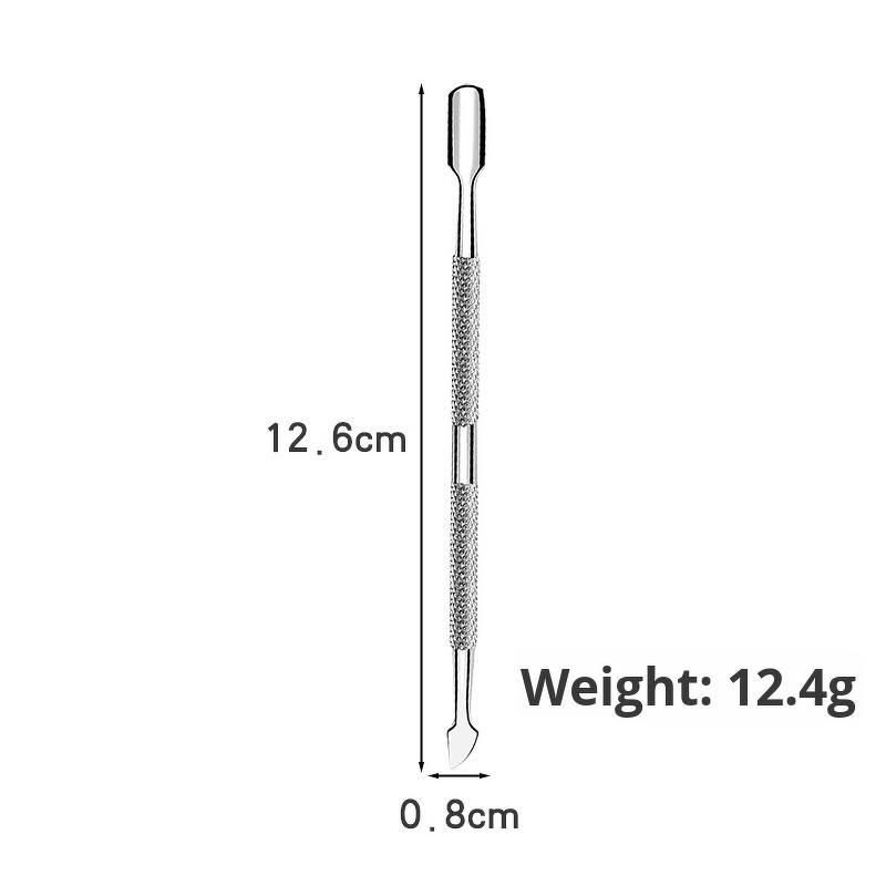 Manicure Tool Manufacturer - Hot Selling Double-Ended Stainless Steel Pusher for Cuticle & Hangnail Removal