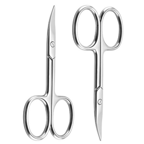 Eyebrow Scissors Manufacturer - Wholesale High Quality Curved Blade Stainless Steel Beauty Tools with Ceramic Handle