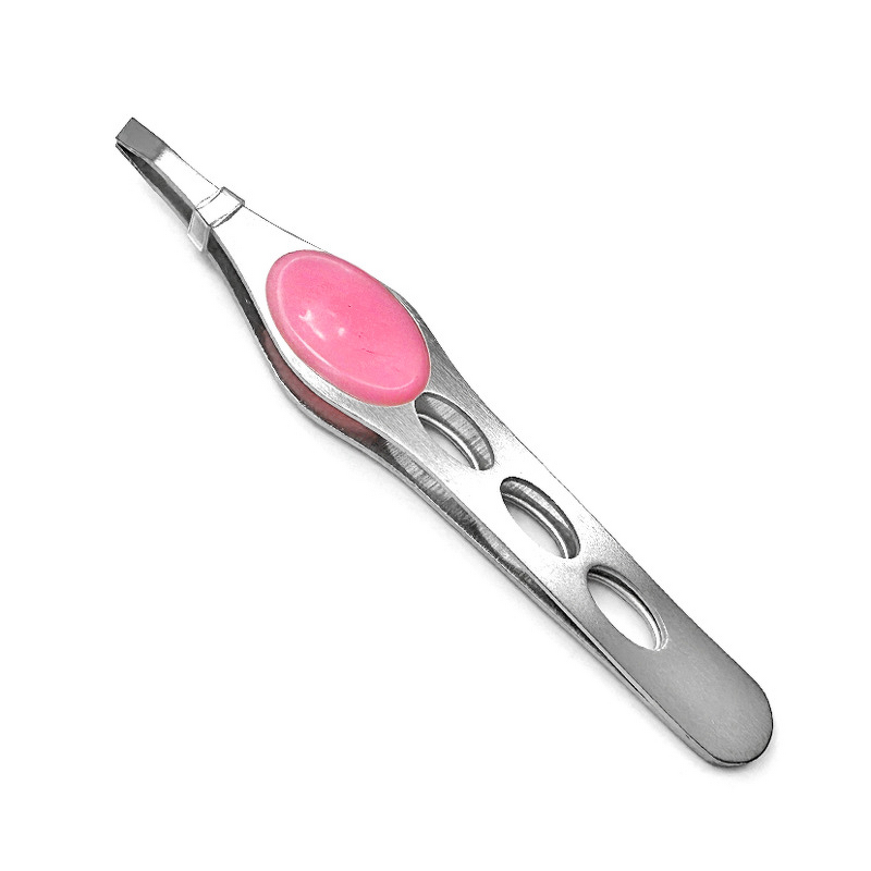 Eyebrow Tweezers Manufacturer - Non-slip Slanted Tip Stainless Steel Anti-Static Beauty Trimmer Tool