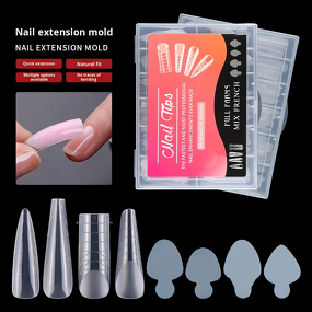 Nail Forms Manufacturer - 120pcs Crystal Glass Full Cover False Mold Quick Building Extension Tool
