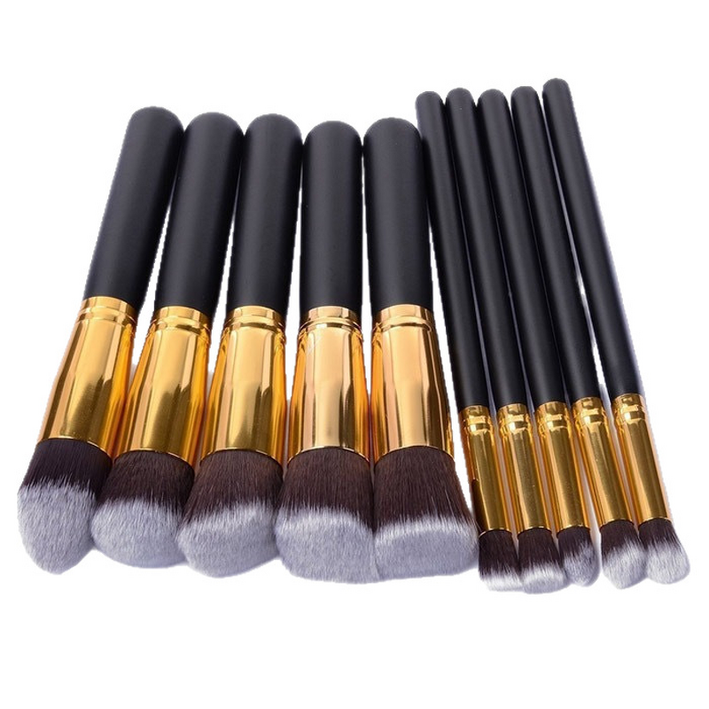 Makeup Brushes Set Manufacturer - 10pcs High-end Quality Luxury Custom Facial Foundation Powder Private Label Professional