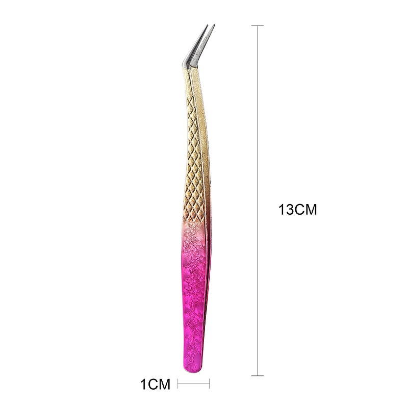 Eyelash Tweezers Manufacturer - New Arrival Stainless Steel Purple Blue Lash Extension Tools Plucking