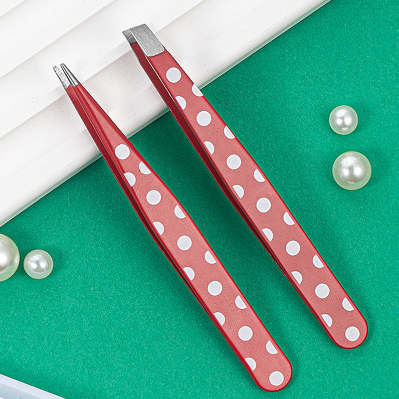 Tweezers Manufacturer - 2pcs Portable Mini Red Spot Eyebrow