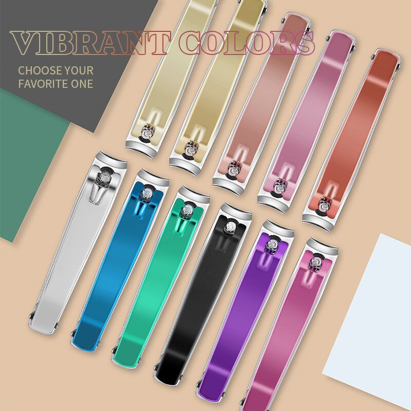 Nail Clipper Manufacturer - Multi-size Multi-color Gradient Carbon Steel with Curved Blade & Nail File