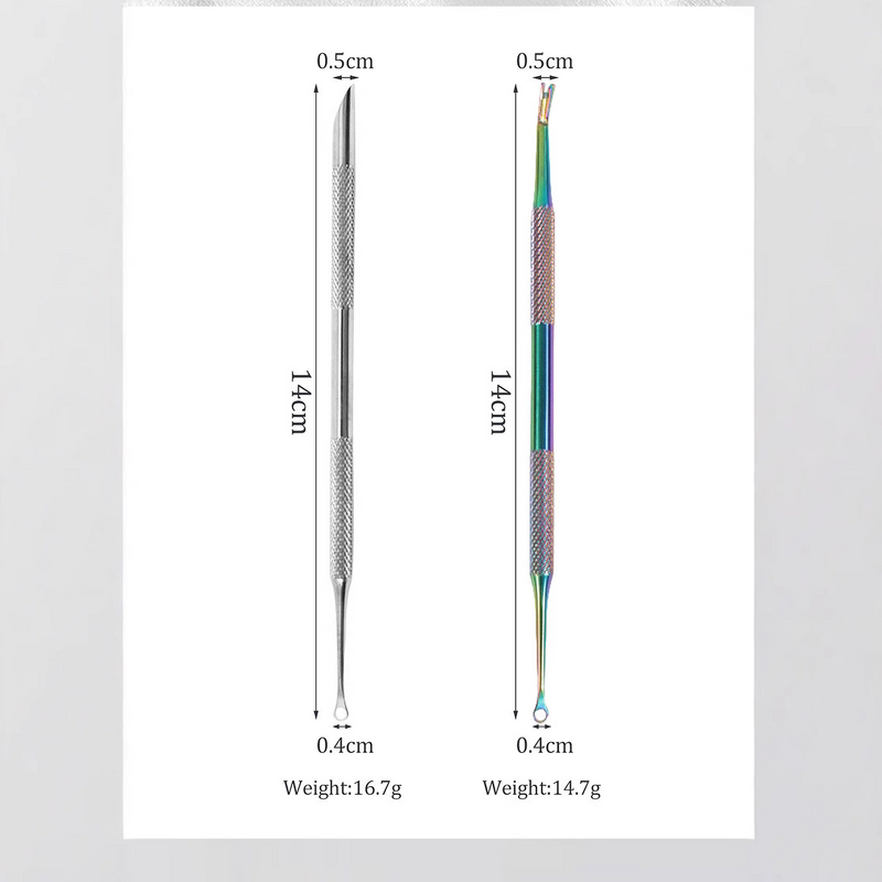 Manicure Tool Manufacturer - New Double-Ended Steel Pusher Horseshoe Head for Gel Polish Cuticle Removal