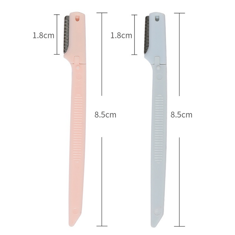 Eyebrow Razor Set Manufacturer - 2-Piece Beginner Mini Safety Shaving Anti-Scratch Trimming for Women PU+Stainless Steel