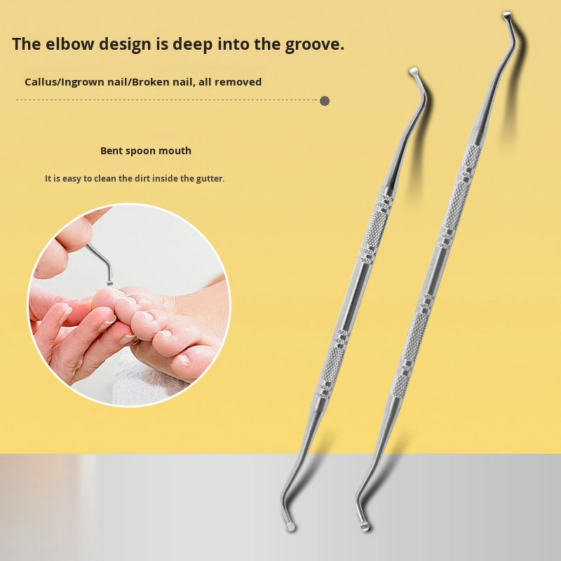 Nail Remover Manufacturer - Factory Wholesale Stainless Steel Double-head Nail Groove Spoon Set