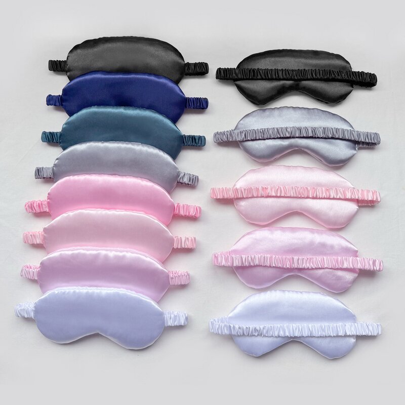 Sleep Mask Manufacturer - Custom Logo Satin Silk Eye Cover Soft Blindfold Elastic Strap for Women Men Travel
