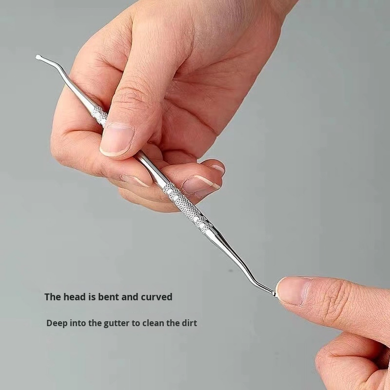 Nail Picker Set Manufacturer - Stainless Steel Double-Headed Ingrown Finger Spoon 3-Piece Eco-friendly Portable