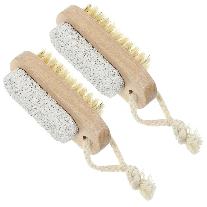 Bath Brush Manufacturer - Spa Tool Wooden with Pumice Stone for Foot Massage