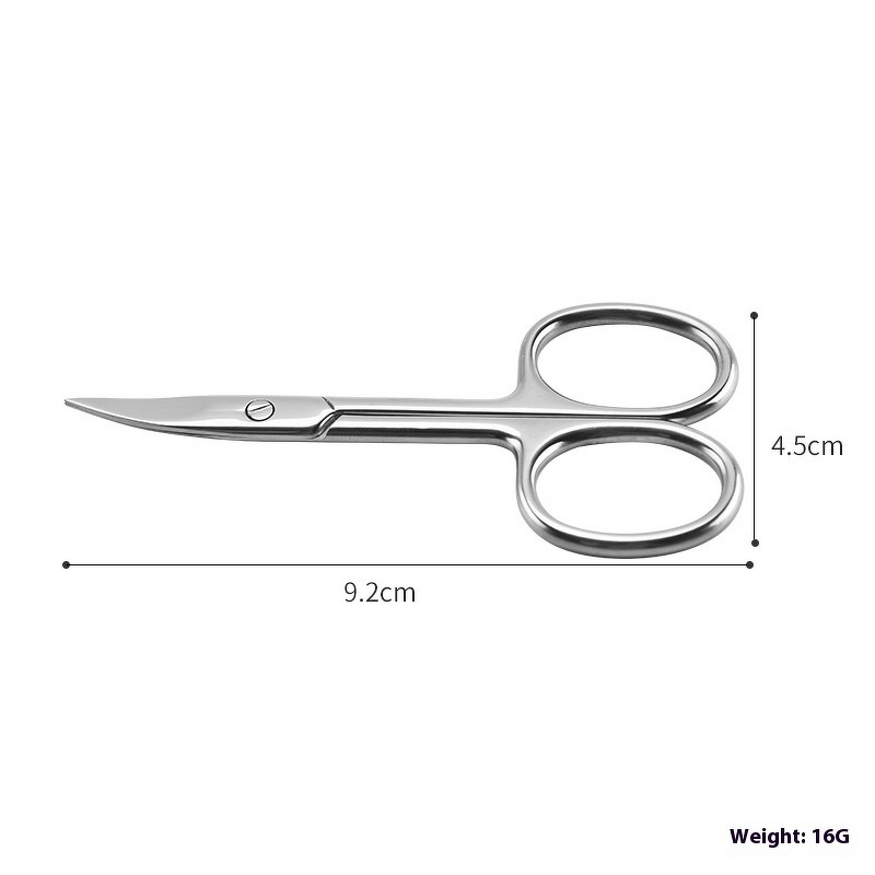 Eyebrow Scissors Manufacturer - Wholesale High Quality Curved Blade Stainless Steel Beauty Tools with Ceramic Handle