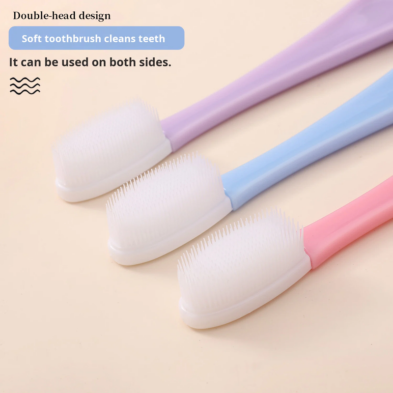 Tongue Cleaner Manufacturer - Hot Selling All-in-one Oral Health Teeth Care Scraper with Soft Bristles Toothbrush for Travel