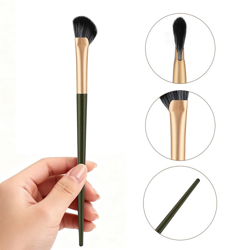 Makeup Brushes Manufacturer - 5-Piece Half Fan-Shaped Synthetic Hair for Contour Blush Angled Concealer Eye Nose