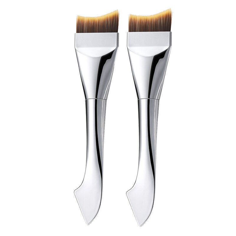 Foundation Brush Manufacturer - Private Label Double End Liquid Clay Face Facial Mask Applicator Soft Synthetic