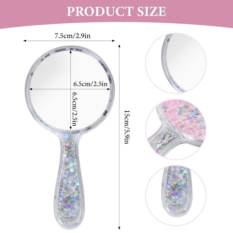 Cosmetic Mirror Manufacturer - Wholesale Square Diamond Rhinestone Bling Star Shaped Handheld Magnifying Double Sided