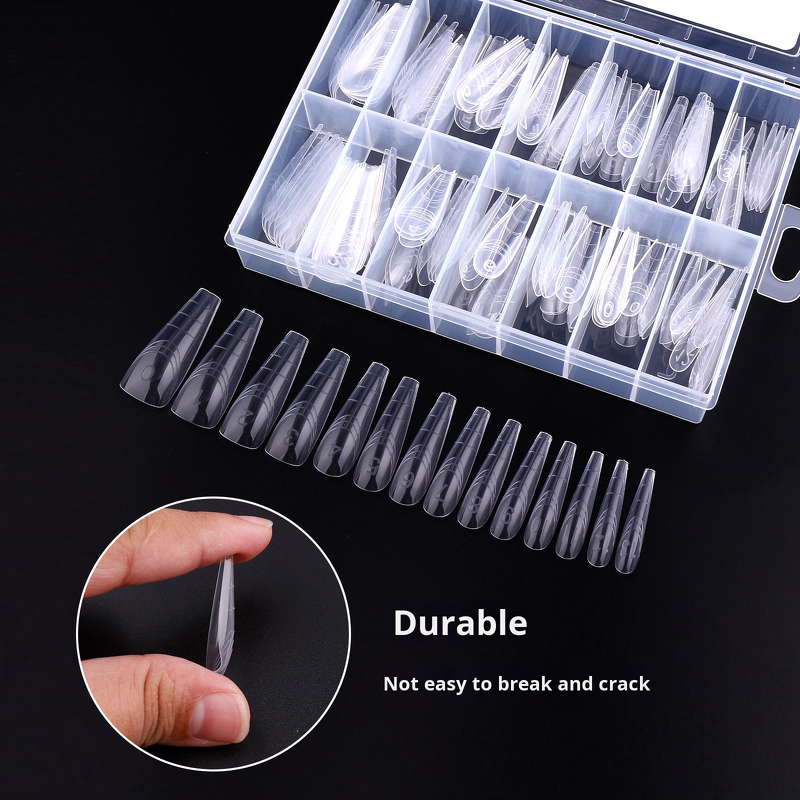 Nail Forms Manufacturer - 140 Clear Eagle Crystal Extension Fast UV Cure Paperless Starry Sky Tips