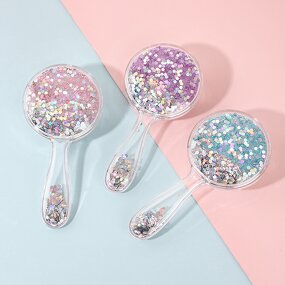 Cosmetic Mirror Manufacturer - Wholesale Square Diamond Rhinestone Bling Star Shaped Handheld Magnifying Double Sided