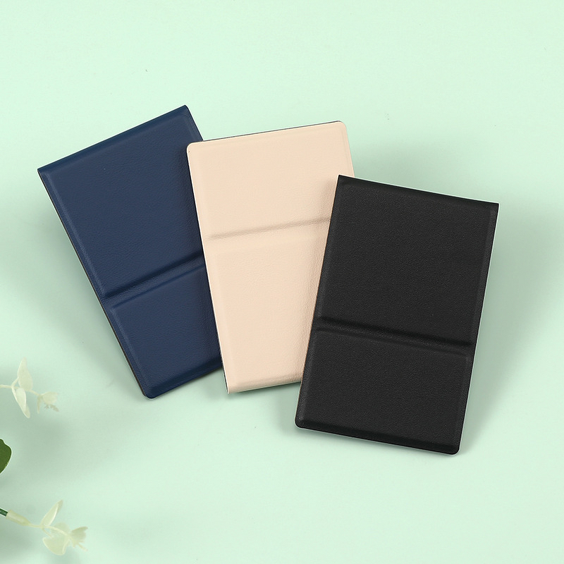 Cosmetic Mirror Manufacturer - Wholesale Personalized Double Sided Hand Held Stainless Steel Portable Foldable with PU Bag