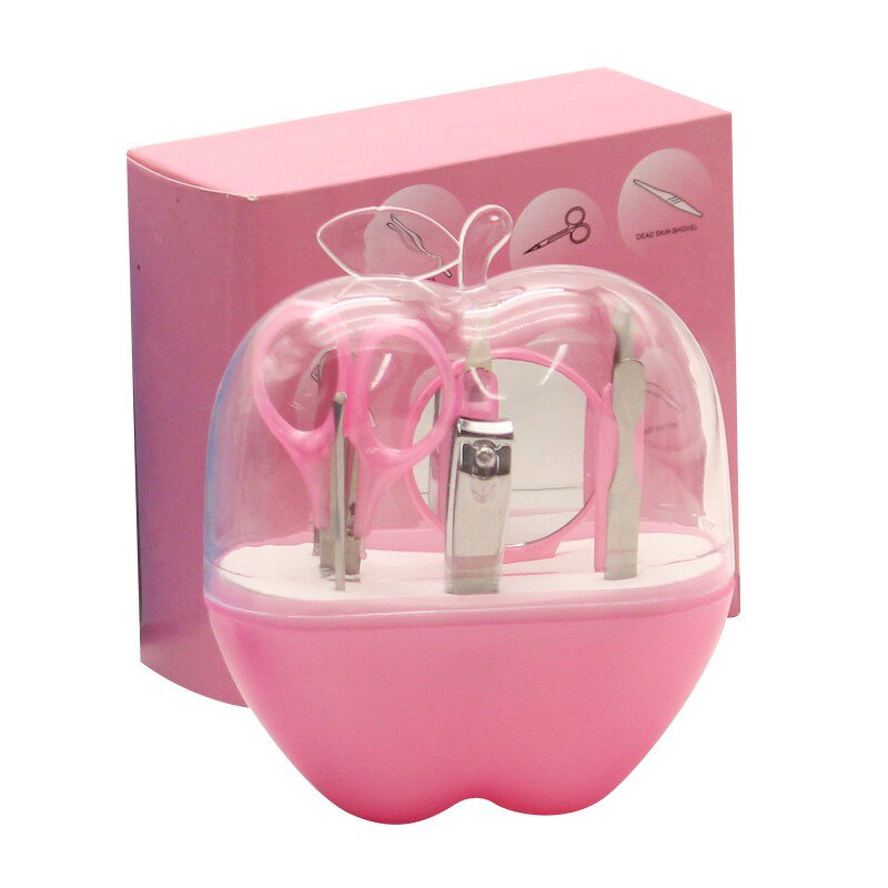 Manicure Set Manufacturer - Wholesale Gift 8PCS Apple Shape Wedding Souvenir Clipper Scissors Pusher