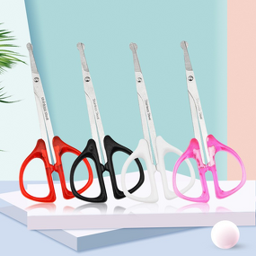 Nose Hair Trimmer Manufacturer - Stainless Steel Head Home Use Straight Plastic Pointed Eyebrow Comb