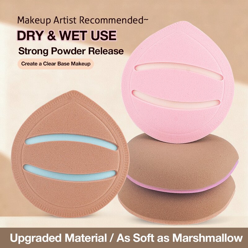 Air Cushion Puff Manufacturer - Drop Pink Purple Large Latex Free Soft Big Custom for Woman Makeup