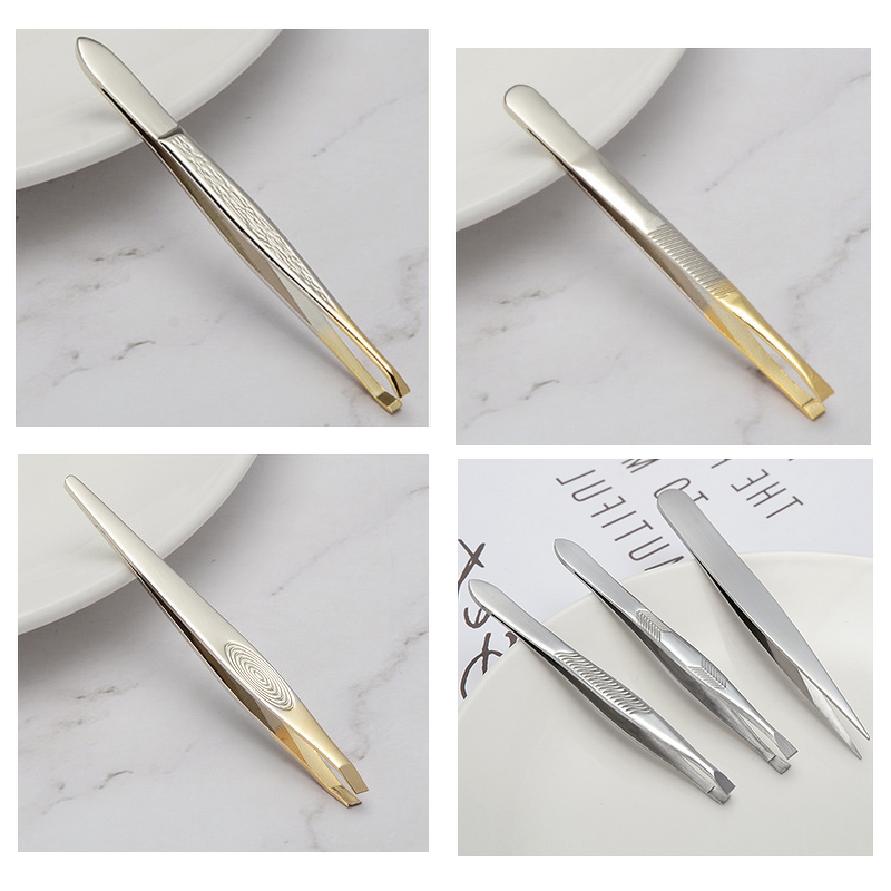 Lash Tweezers Manufacturer - Best Selling Stainless Steel Slanted Tip Portable High Precision False Eyelash Aid Tool