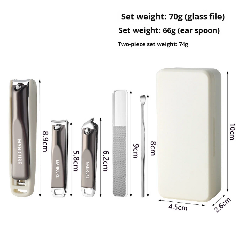 Nail Clipper Set Manufacturer - Stainless Steel Scissors Sharp Blade File Ear Pick Household Factory Wholesale